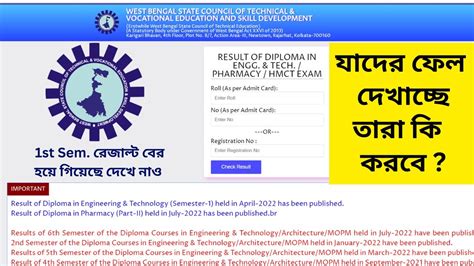Result of Diploma in Engg. & Tech. / Pharmacy / HMCT Exam.